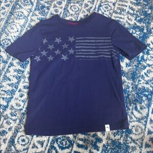 Tommy Bahama Blue Short Sleeve Tee with Patriotic Design